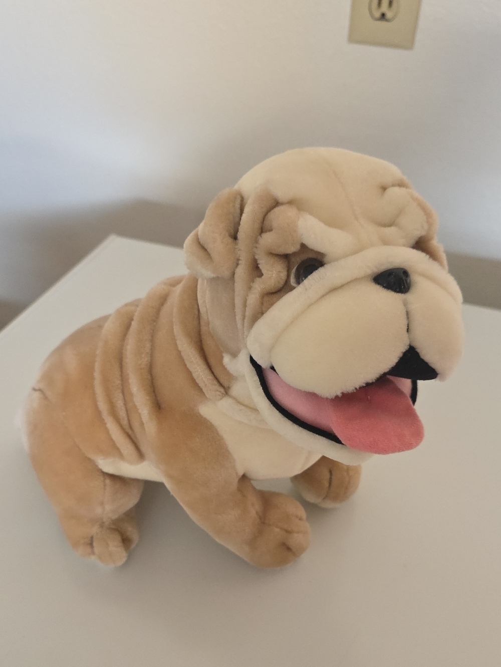 Bestever Plush Bulldog Toy - Tan, Cream, Pink